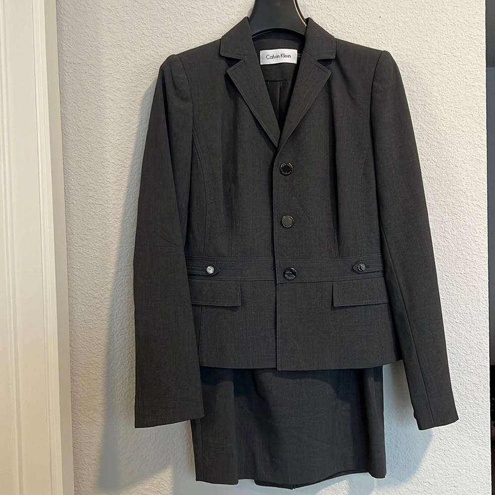 NWT Calvin Klein Three Button Blazer with Pencil Skirt Set